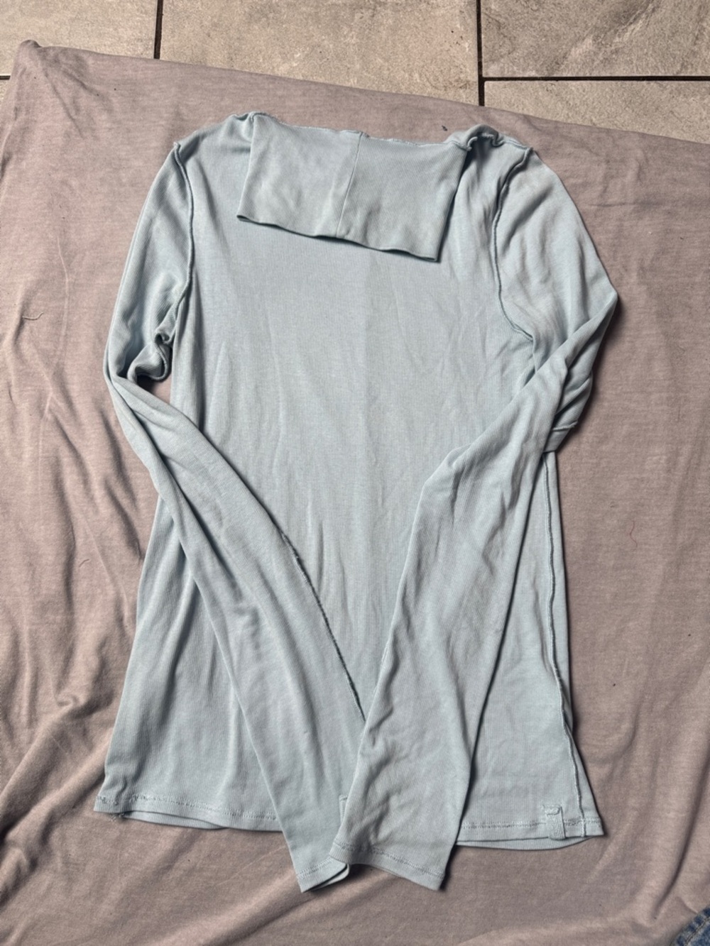 We The Free Pale Blue Long Sleeve Tee